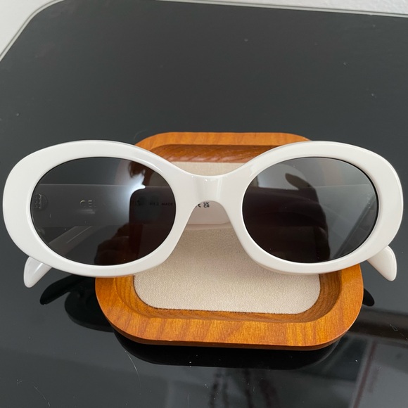 Celine Accessories - Celine white frame sunglasses